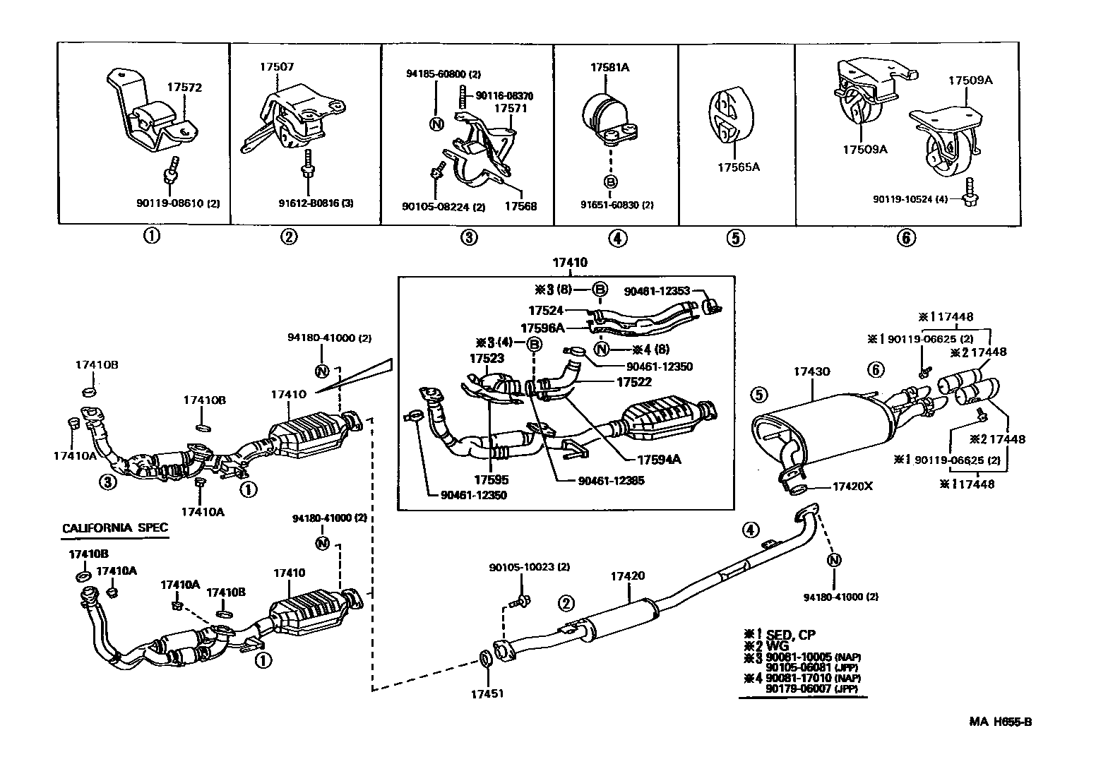 17430-07021 PIPE ASSY, EXHAUST, TAIL product image