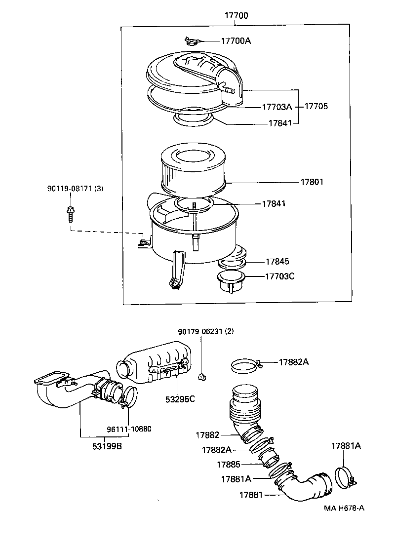 17705-17090 CAP SUB-ASSY, AIR CLEANER product image