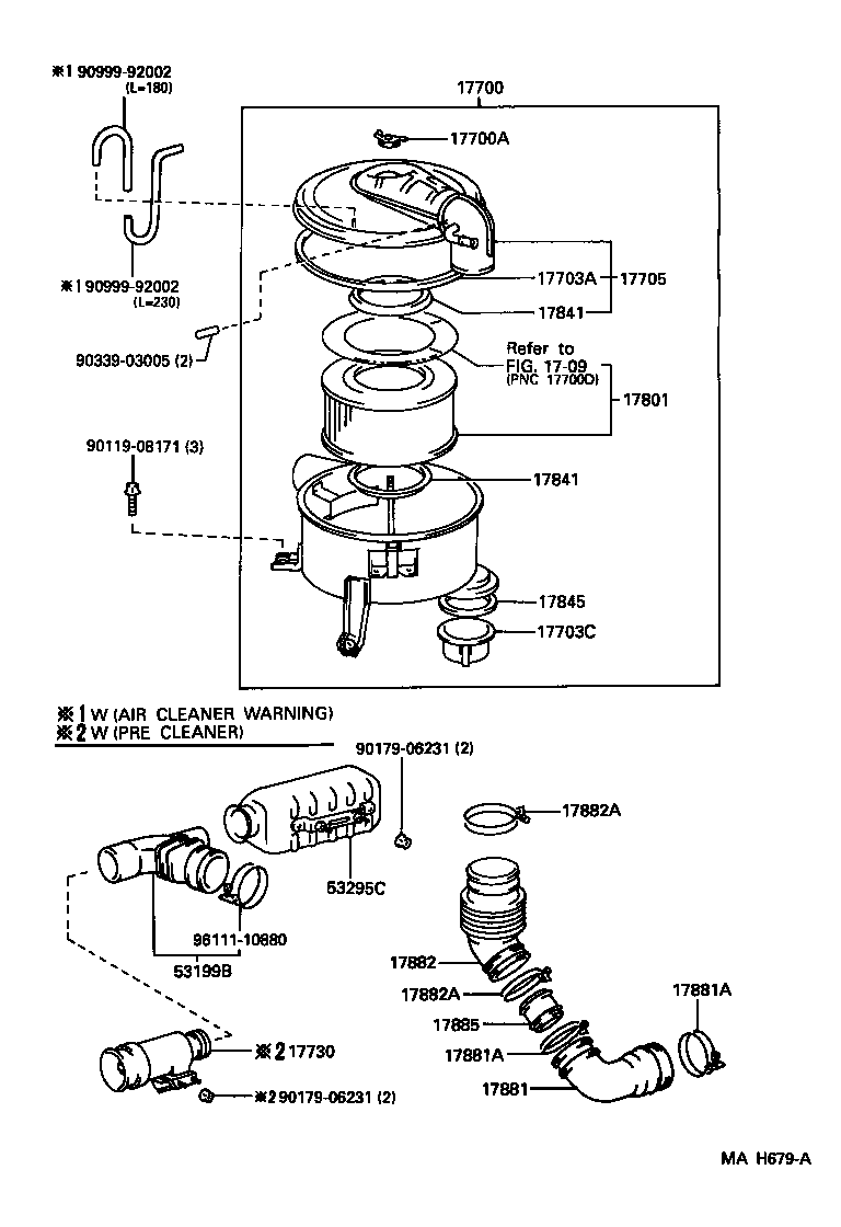 17700-17030 CLEANER ASSY, AIR product image