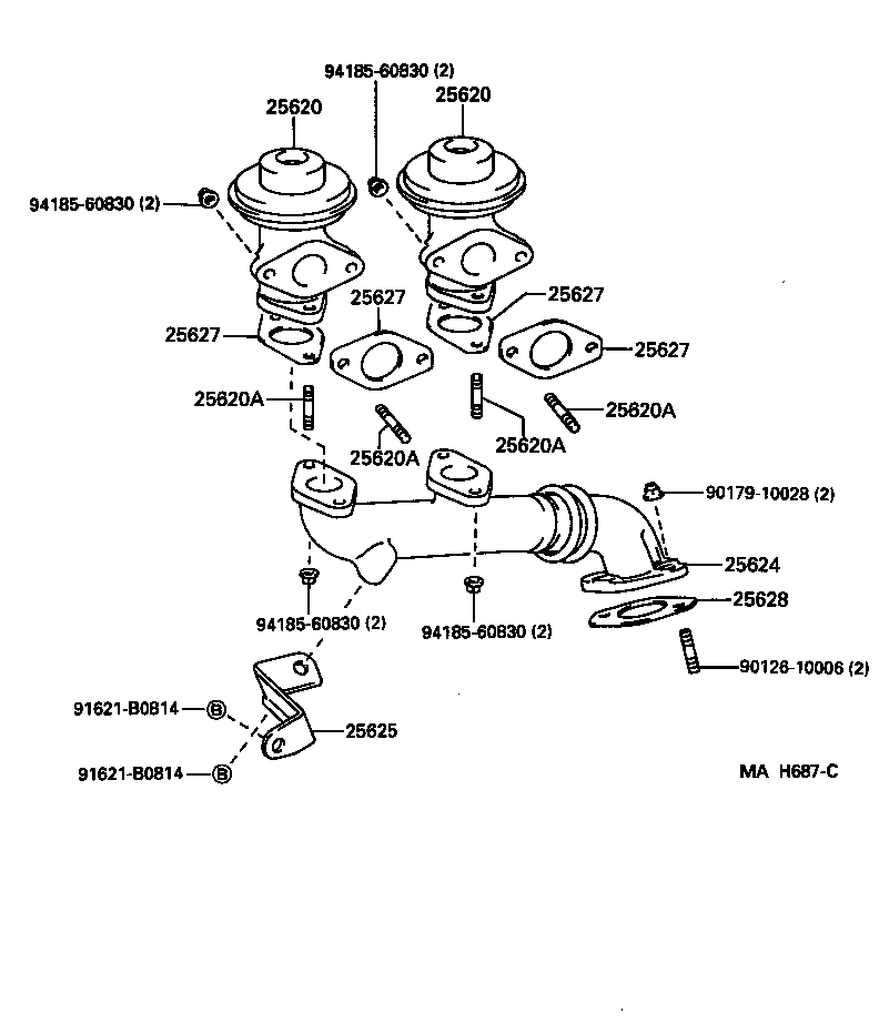 25607-17010 ADAPTER, EGR VALVE product image
