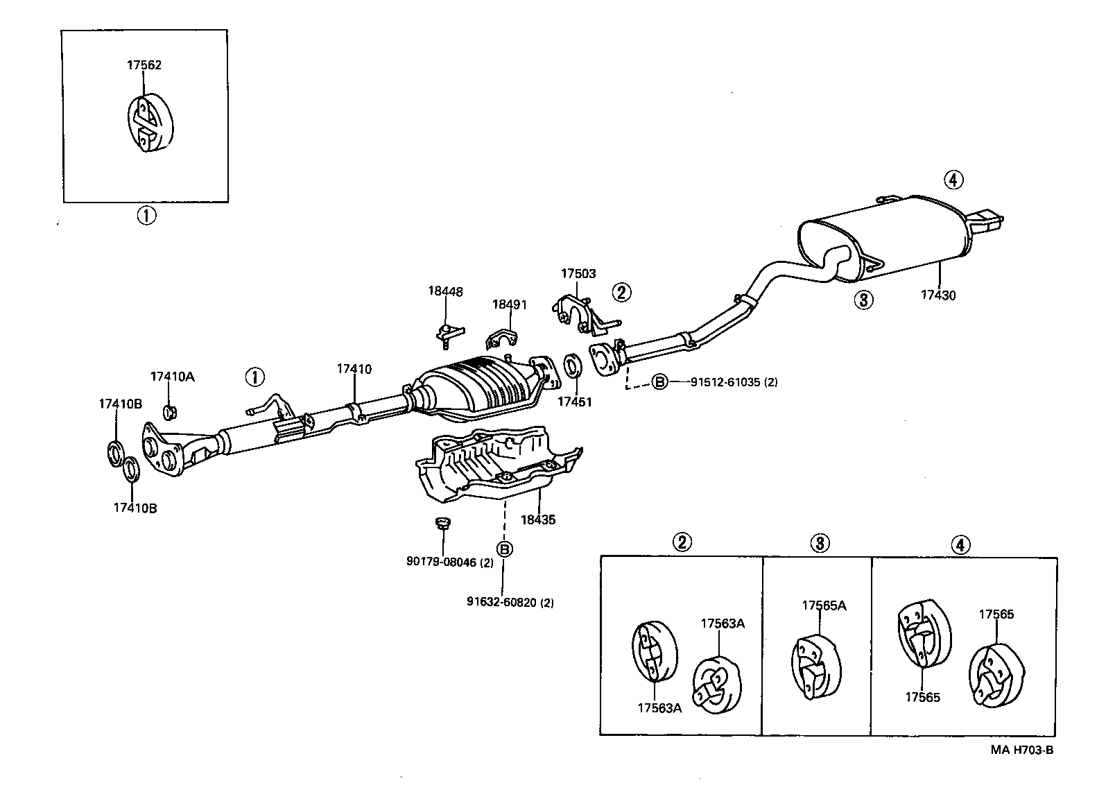 17430-64720 PIPE ASSY, EXHAUST, TAIL product image