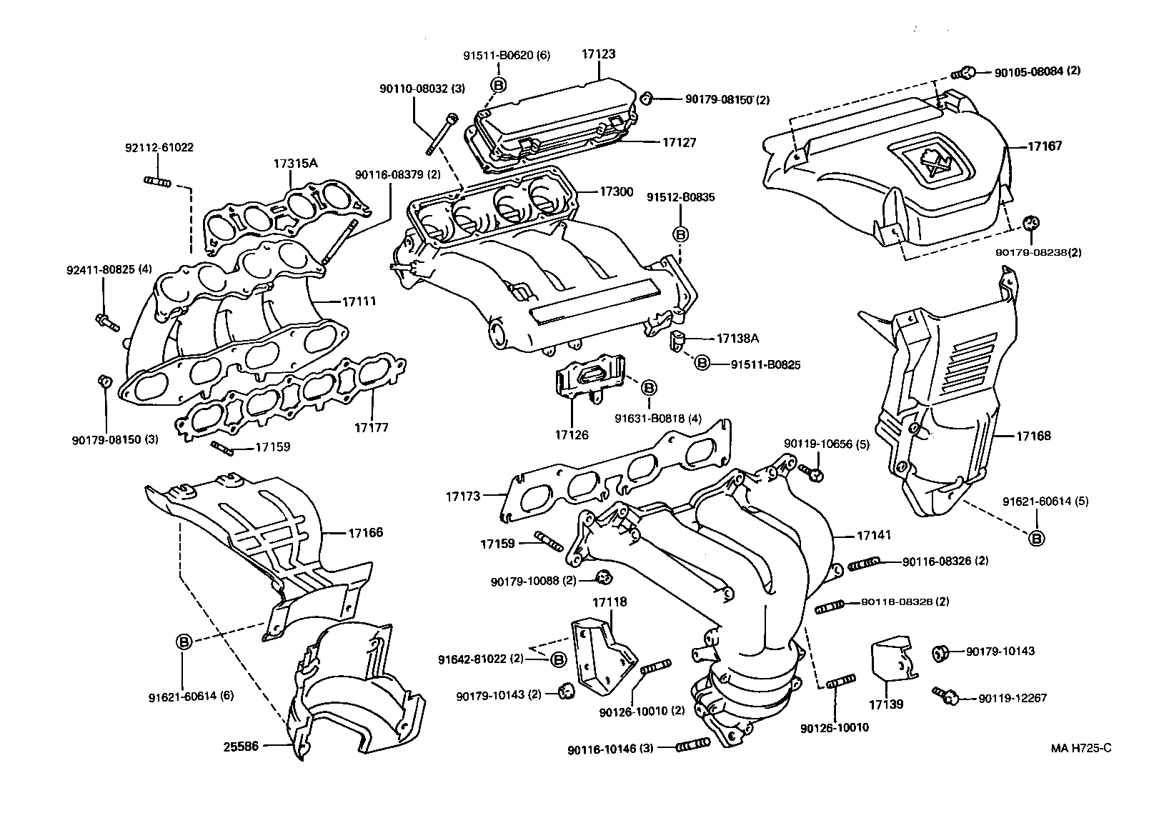 17118-88461 STAY, MANIFOLD product image