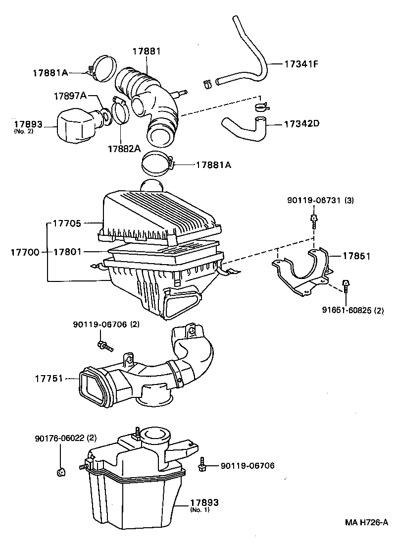 17705-64240 CAP SUB-ASSY, AIR CLEANER product image