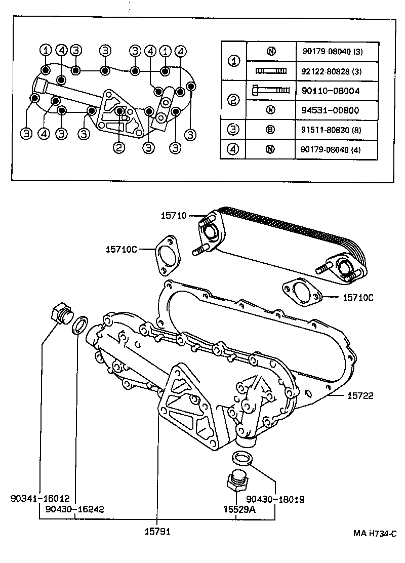 15725-89101 GASKET, OIL COOLER COVER product image