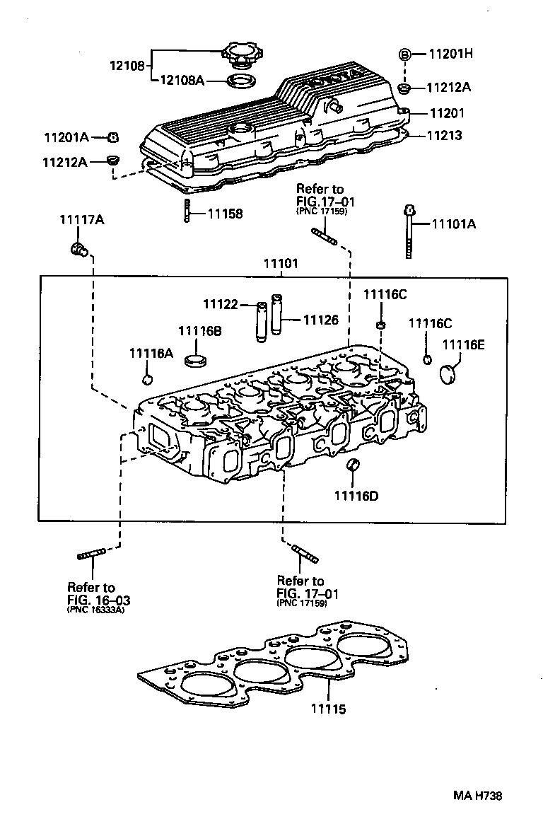 11101-79285 HEAD SUB-ASSY, CYLINDER product image
