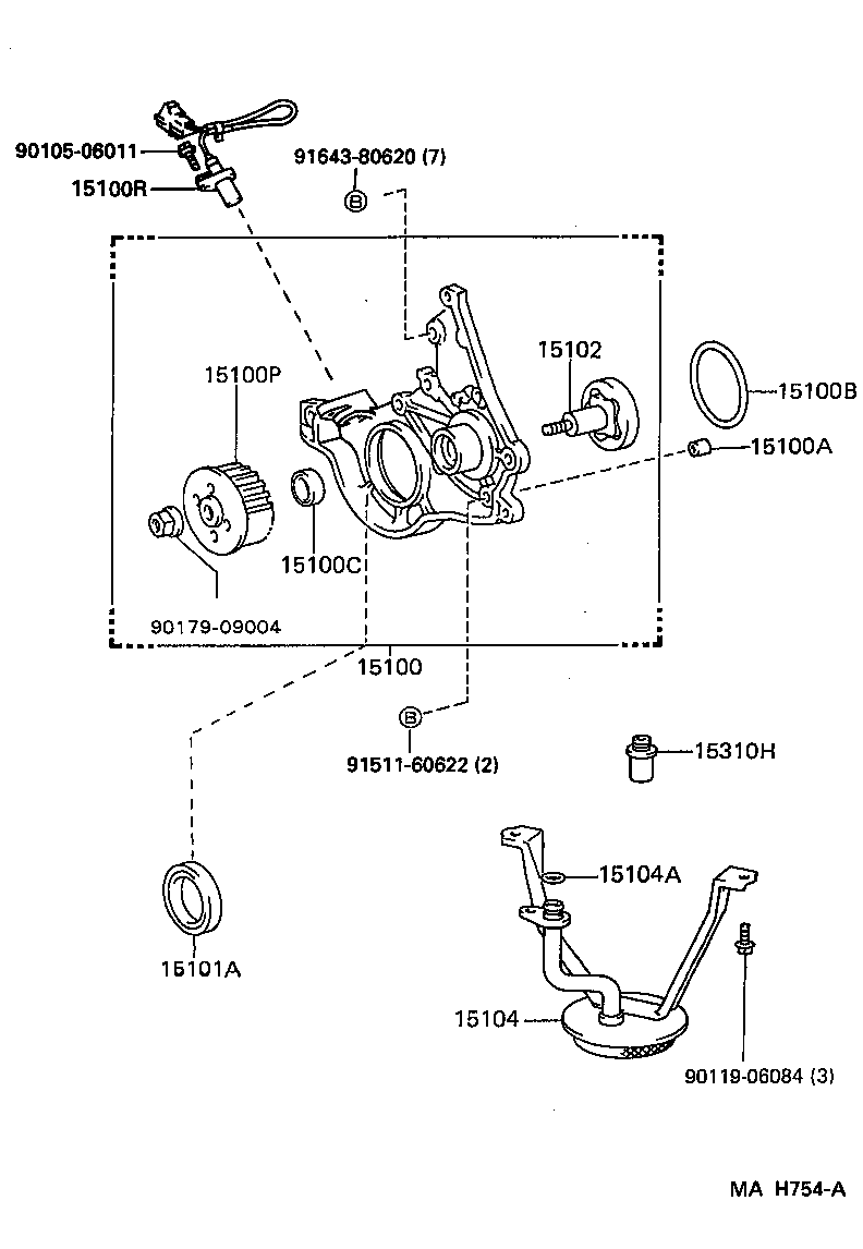 15100-11110 PUMP ASSY, OIL product image
