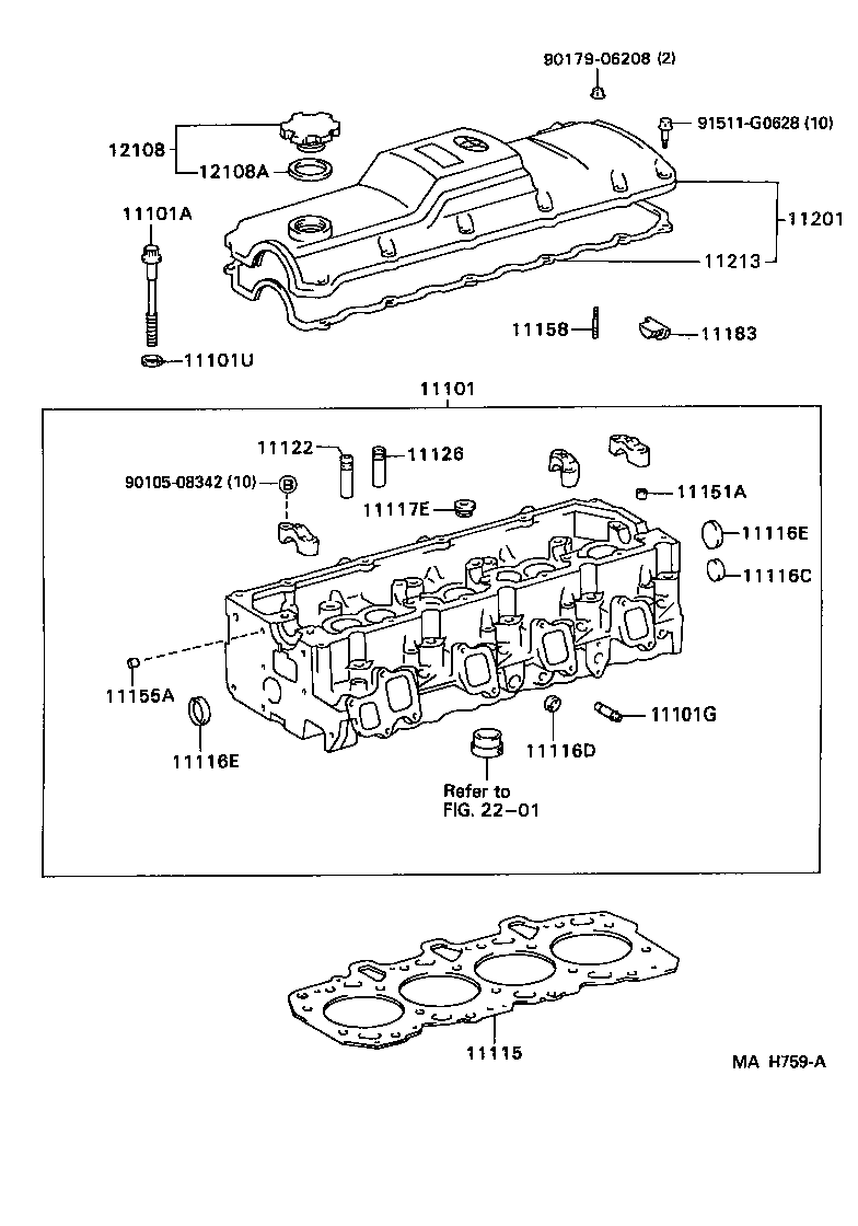 11201-18010 COVER SUB-ASSY, CYLINDER HEAD product image