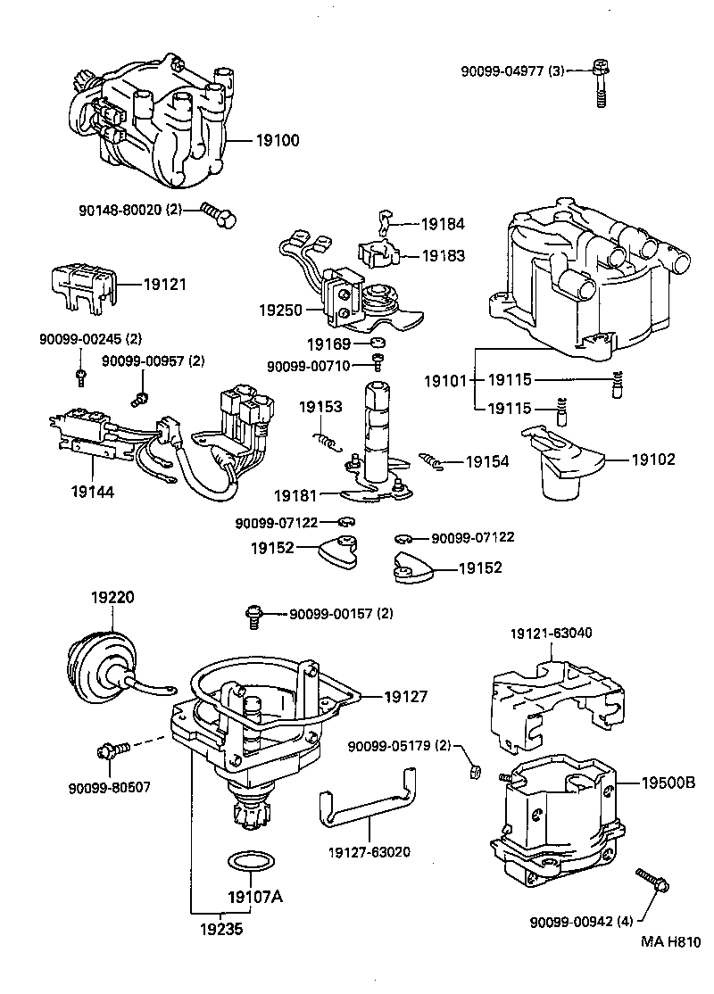 19101-75030 CAP SUB-ASSY, DISTRIBUTOR product image