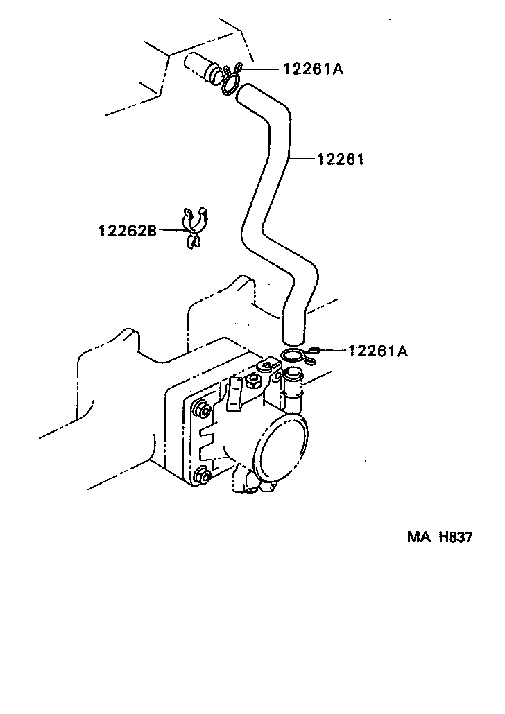12263-75030 HOSE, VENTILATION, NO.3 product image