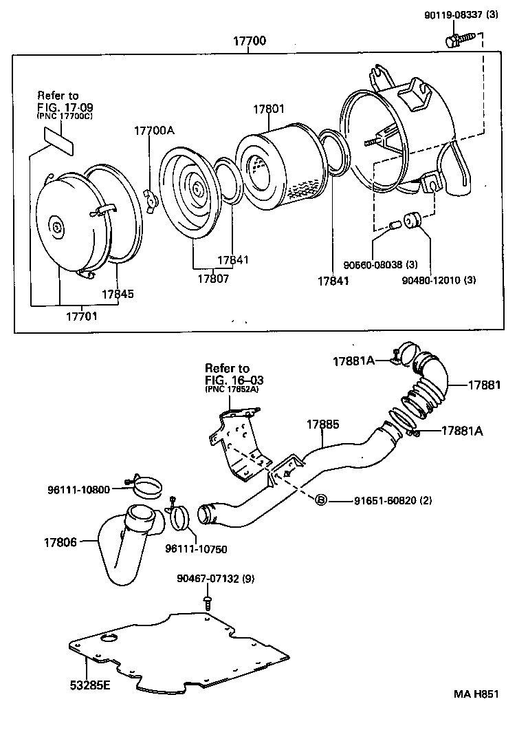 17700-75210 CLEANER ASSY, AIR product image