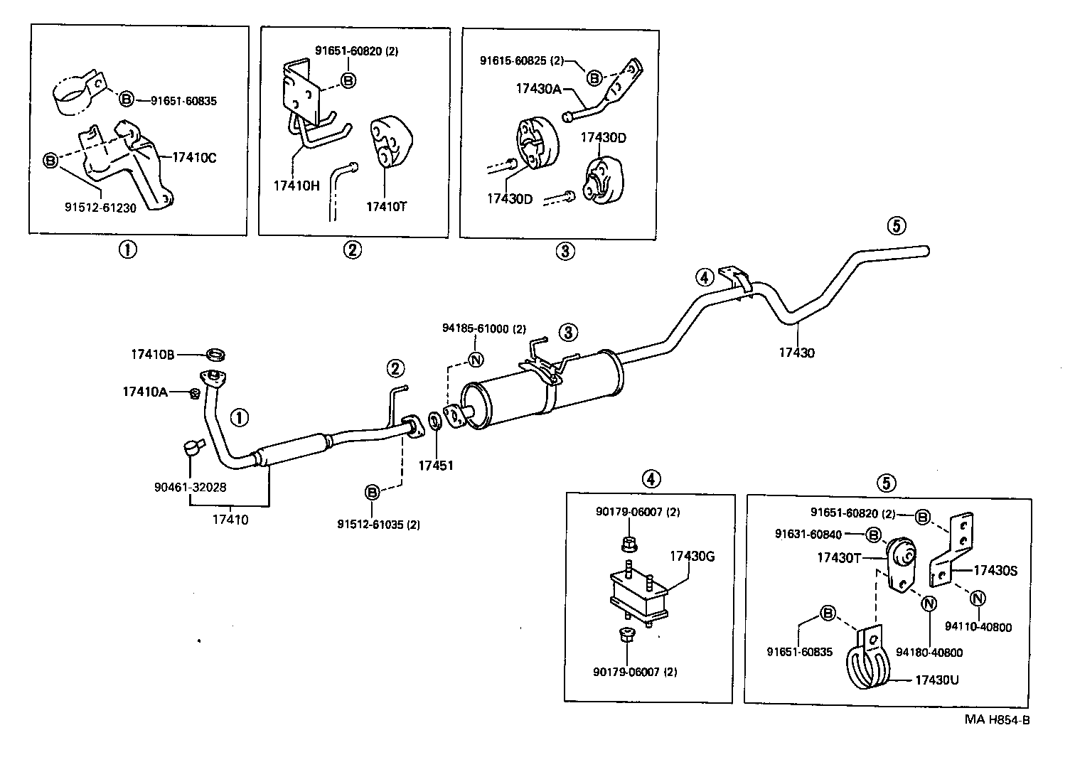 17420-58880 PIPE ASSY, EXHAUST, CENTER product image