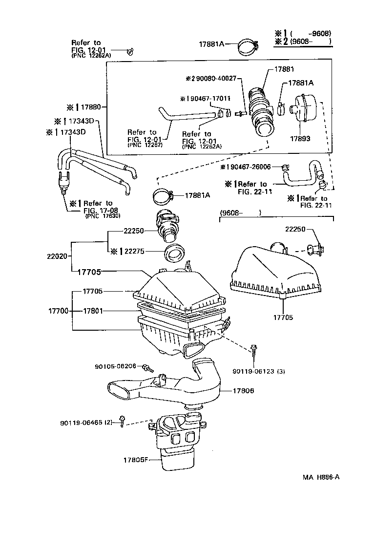 17880-20060 HOSE ASSY, AIR CLEANER product image