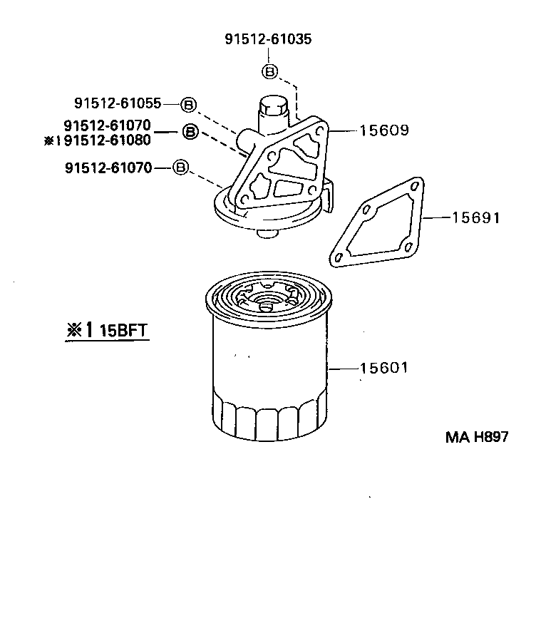 15798-89103 PLUG, W/HEAD STRAIGHT SCREW(FOR OIL FILTER BRACKET) product image