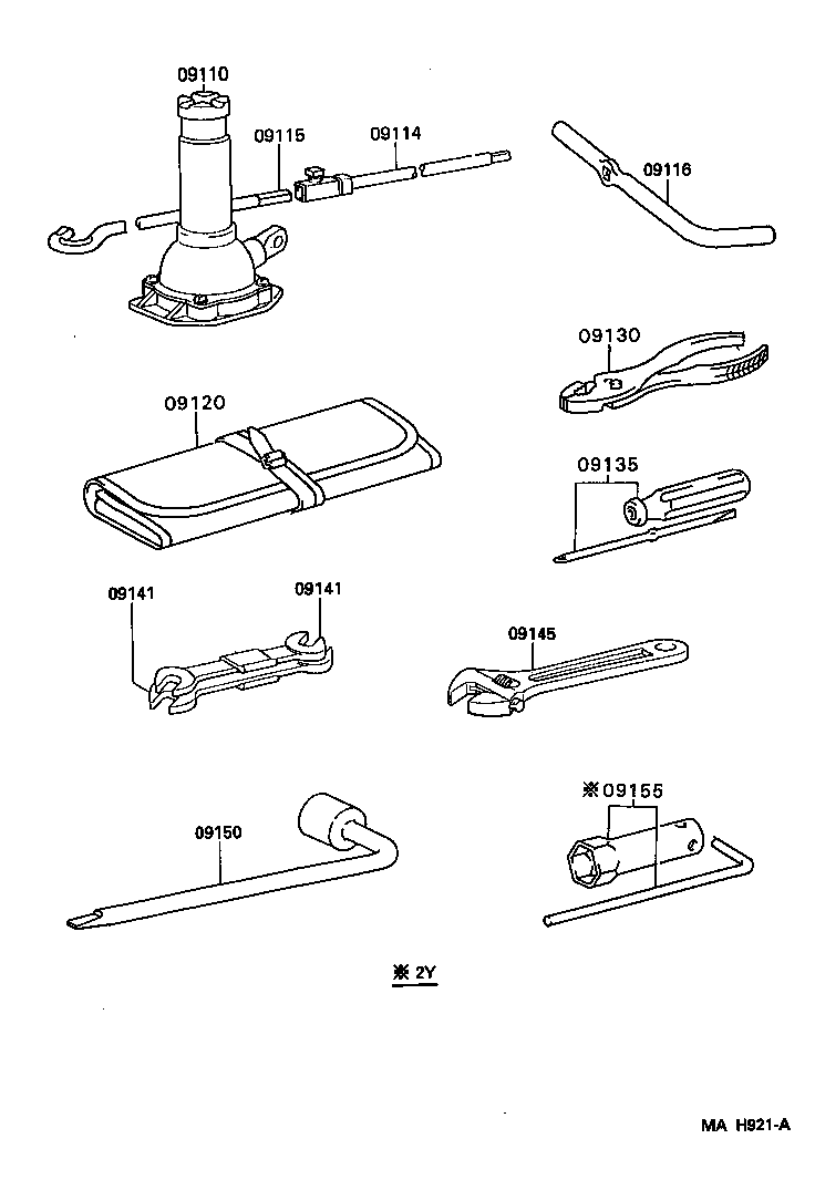 09110-25100 JACK ASSY product image