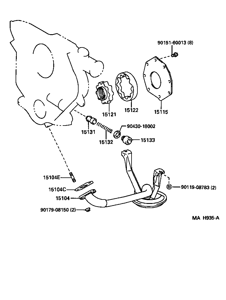 15104-54190 STRAINER SUB-ASSY, OIL product image