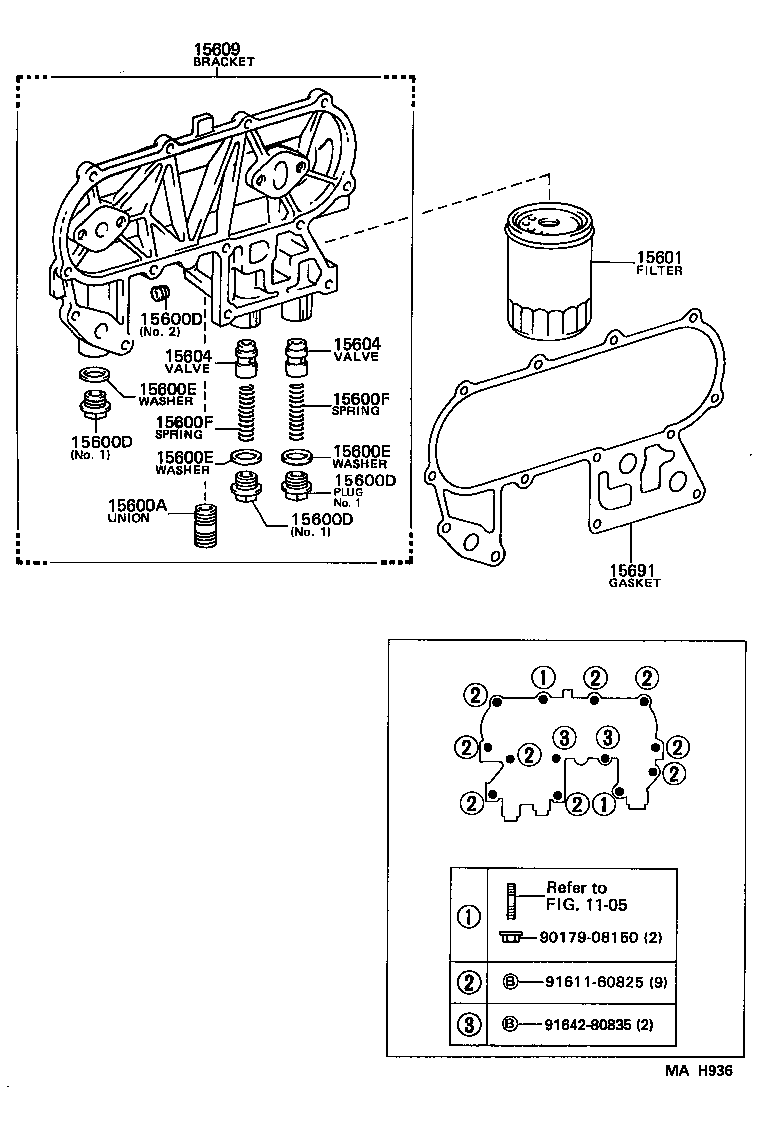 15670-46010 BRACKET, OIL FILTER product image