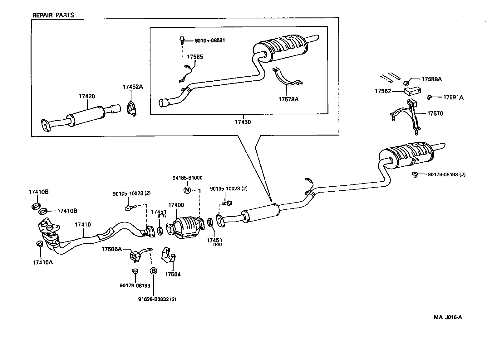 17430-15620 PIPE ASSY, EXHAUST, TAIL product image