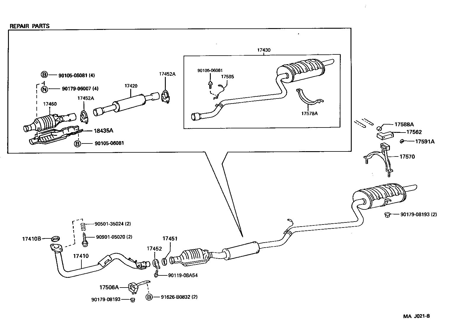 17430-11820 PIPE ASSY, EXHAUST, TAIL product image