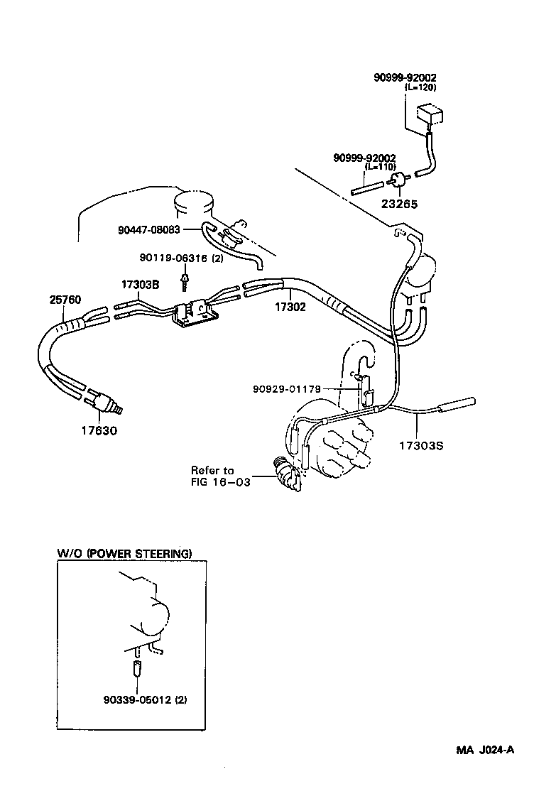 25861-15020 BRACKET, VACUUM SWITCHING VALVE product image