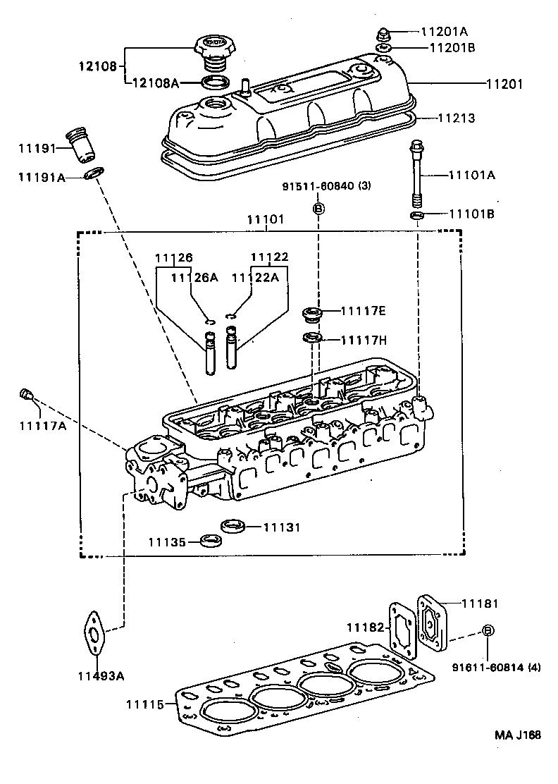 92112-60835 BOLT, STUD(FOR CYLINDER HEAD COVER SET) product image