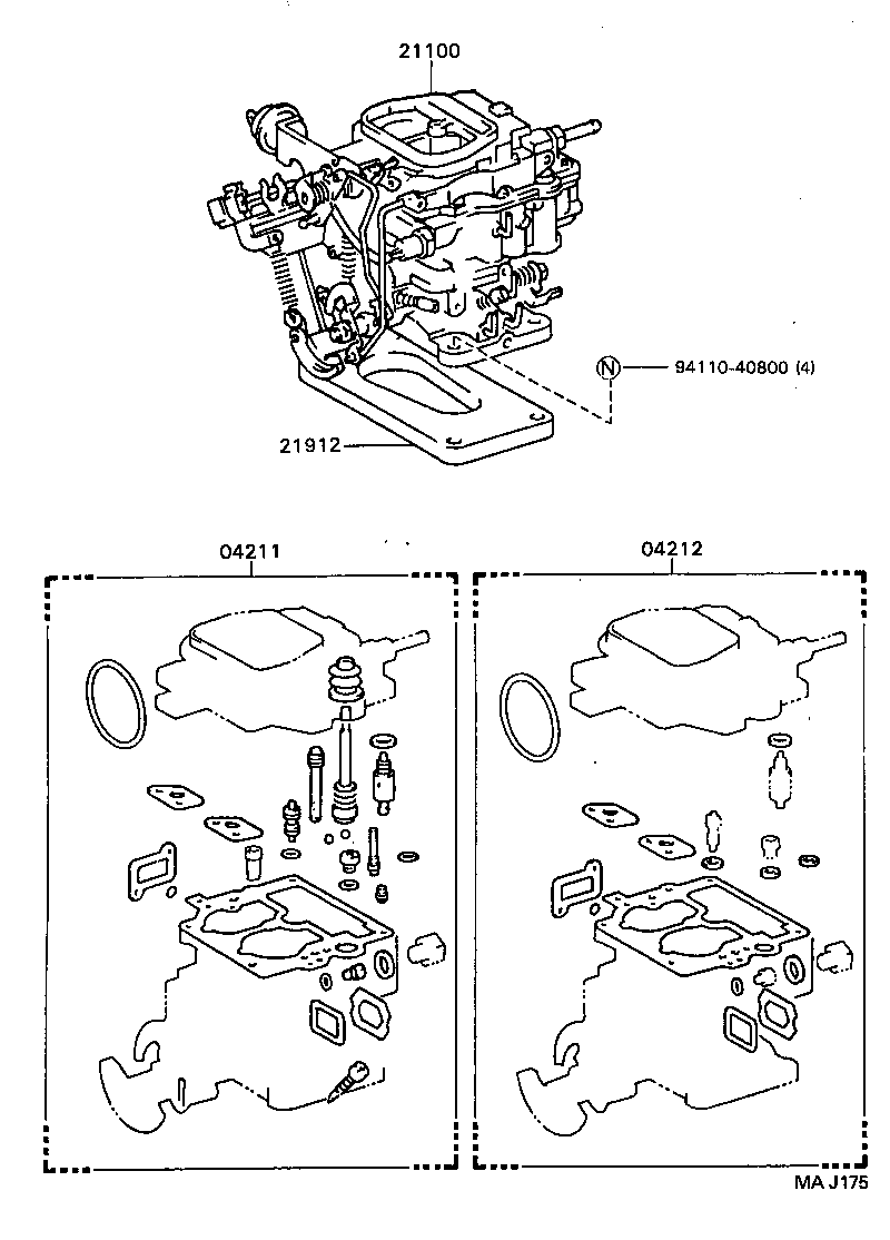 04211-73330 CARBURETOR KIT product image