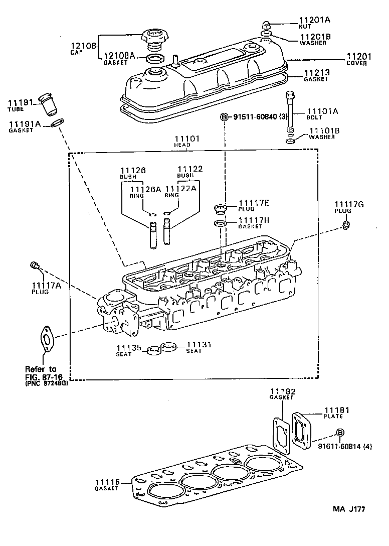 12180-05020 CAP SUB-ASSY, OIL FILLER product image