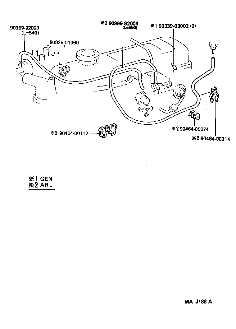 17303-54080 PIPE SUB-ASSY, AIR, NO.1 product image