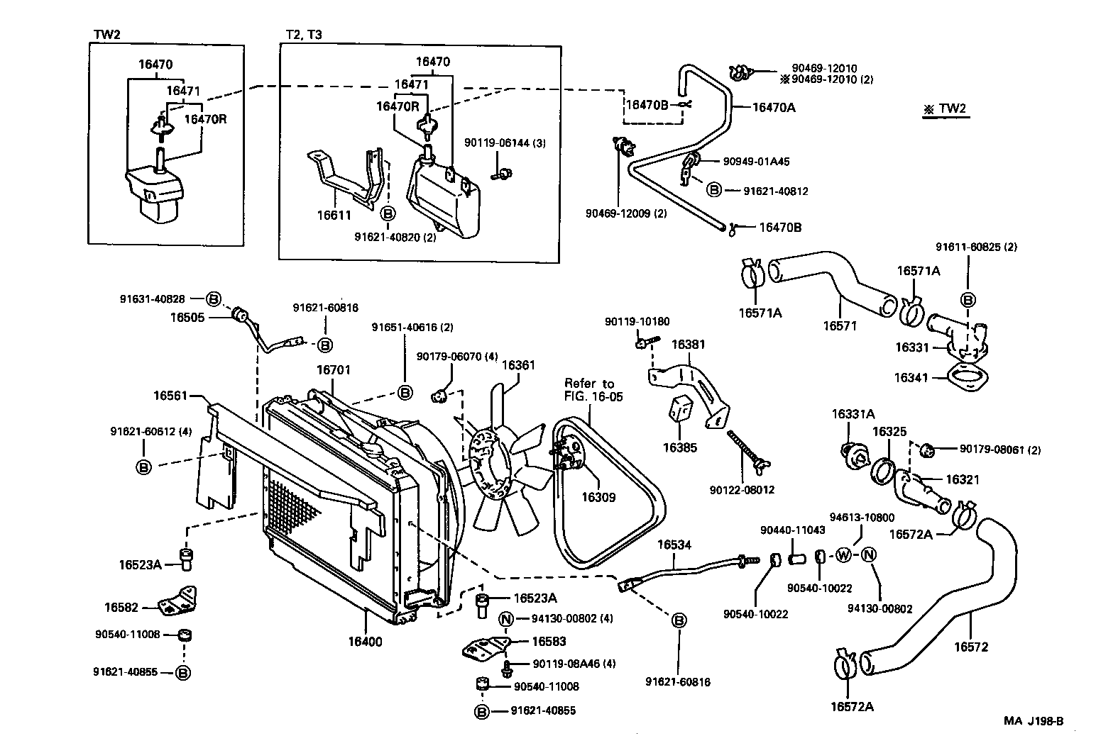 16572-54450 HOSE, RADIATOR, OUTLET product image