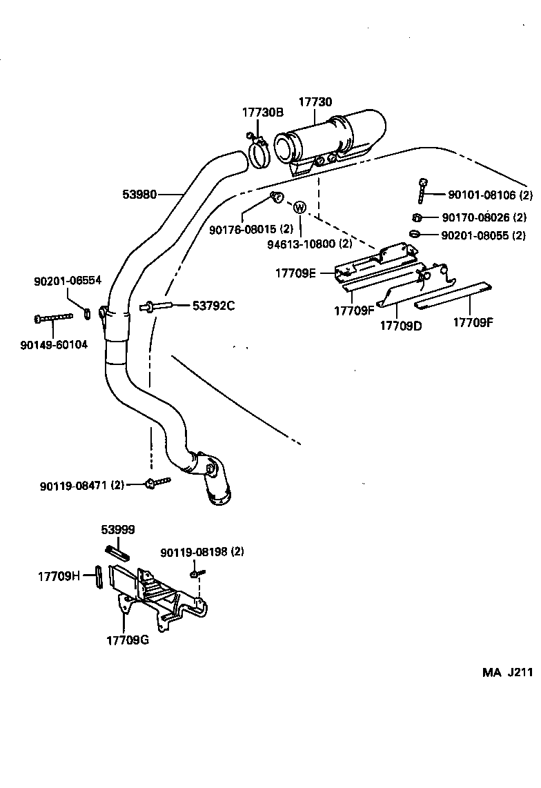 17700-54751 CLEANER ASSY, AIR product image