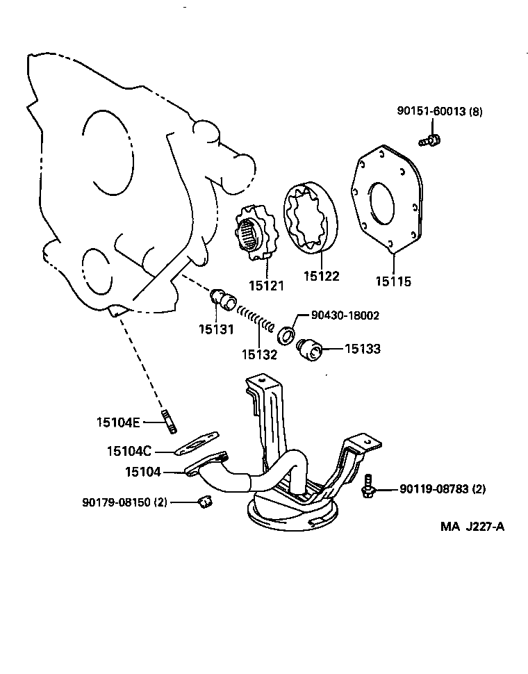 15104-50110 STRAINER SUB-ASSY, OIL product image