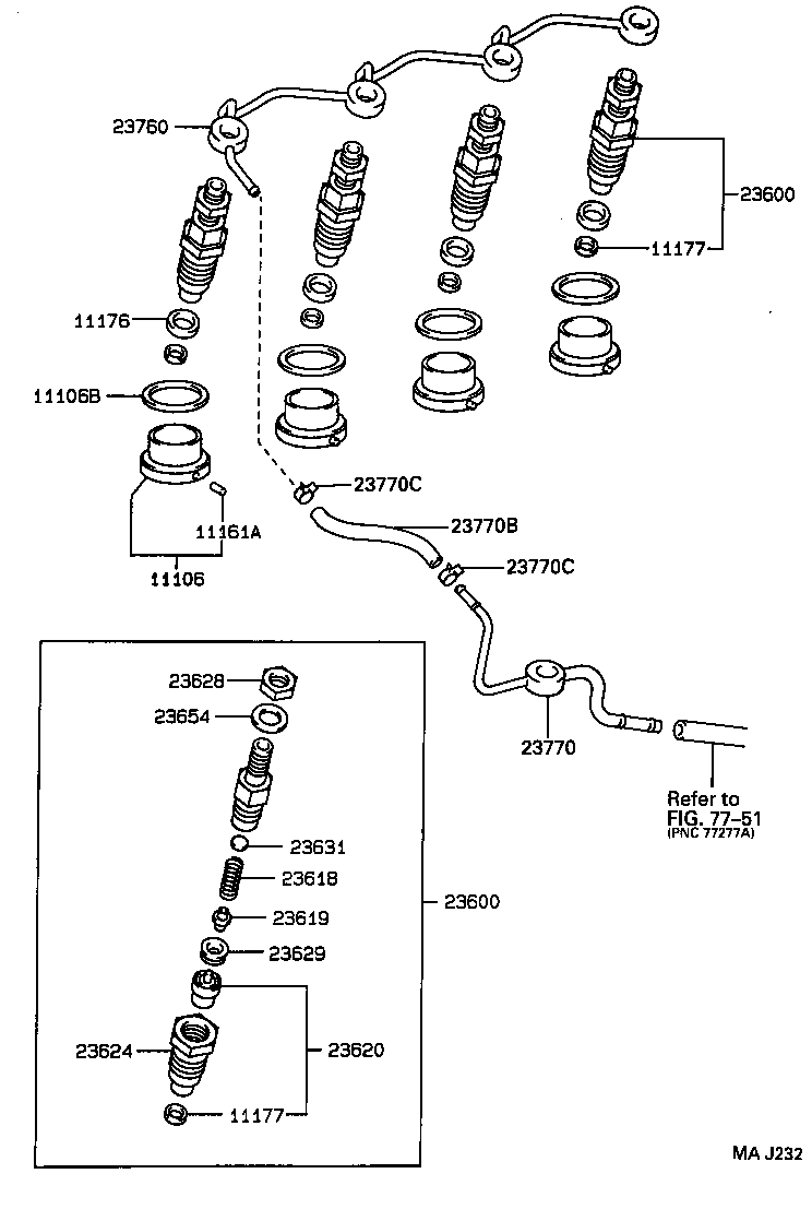 11177-54020 GASKET, INJECTION NOZZLE SEAT product image