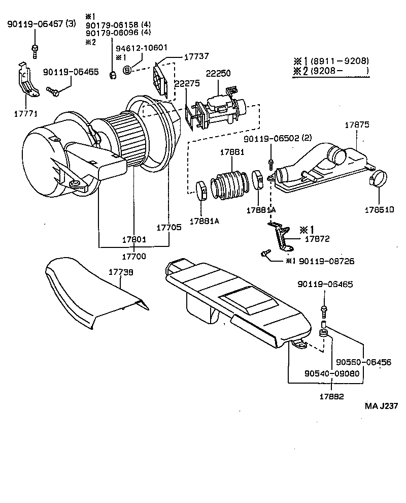 17705-50010 CAP SUB-ASSY, AIR CLEANER product image