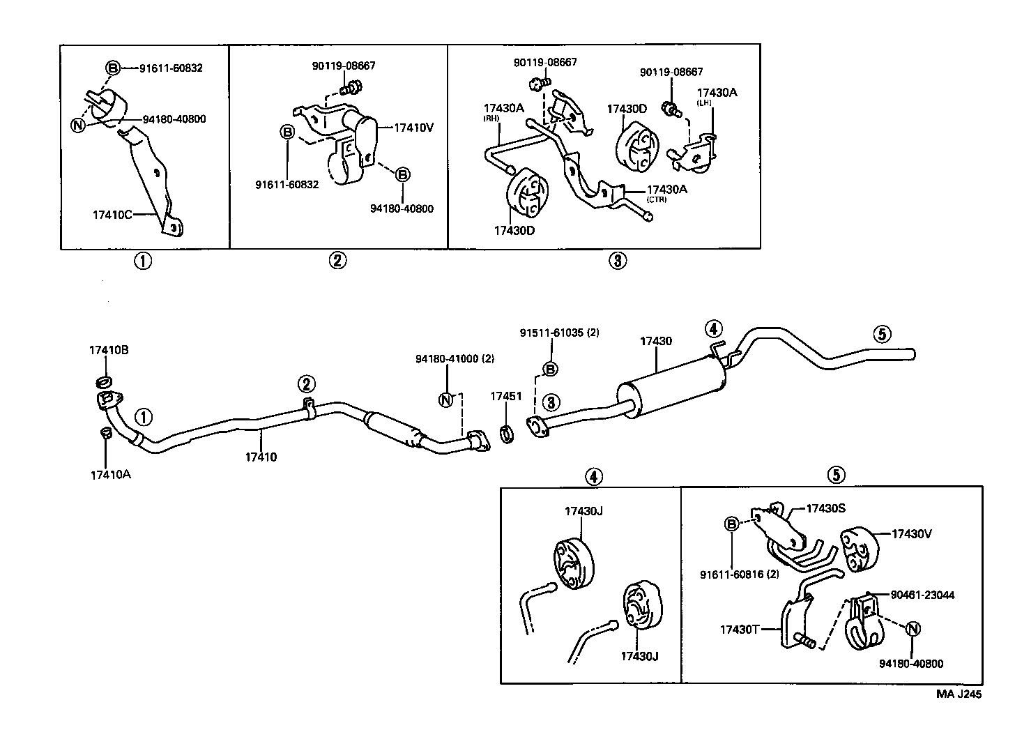 17430-54830 PIPE ASSY, EXHAUST, TAIL product image