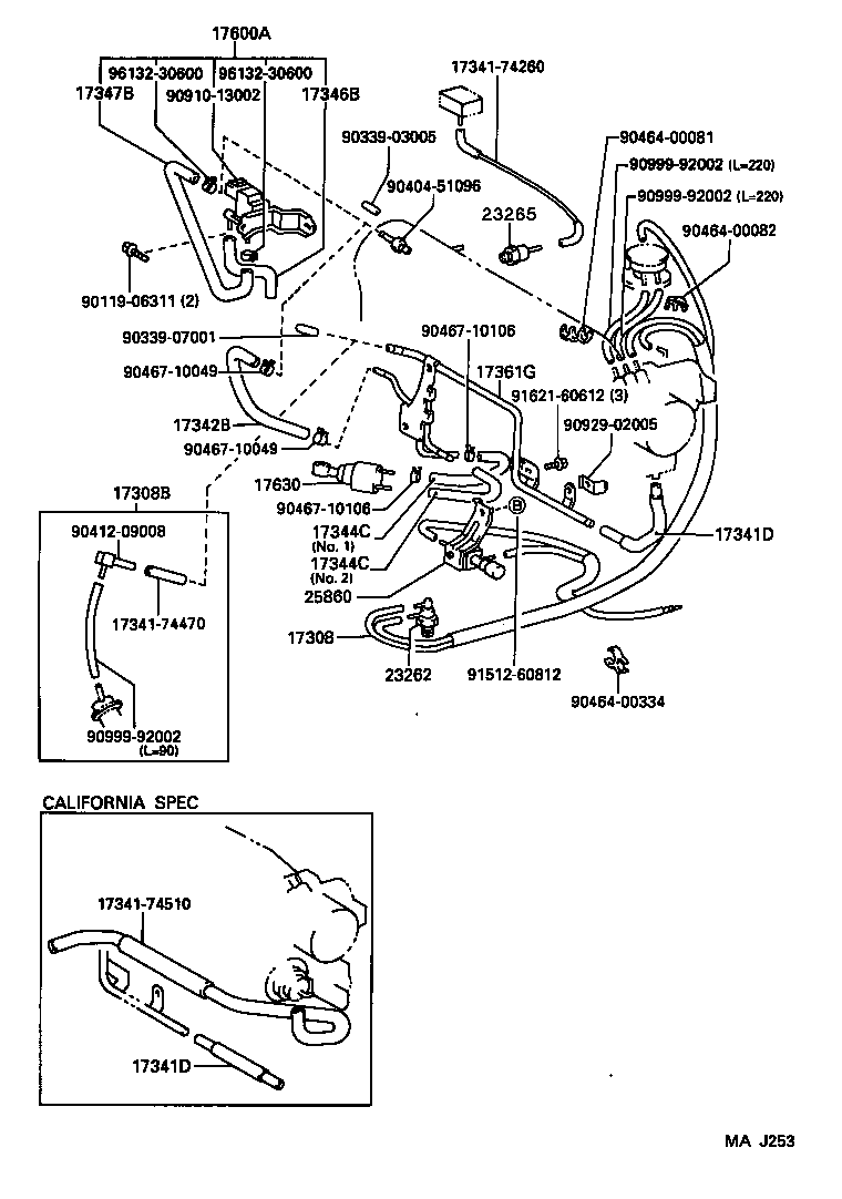 17361-03030 TUBE, AIR(FOR IDLE-UP) product image