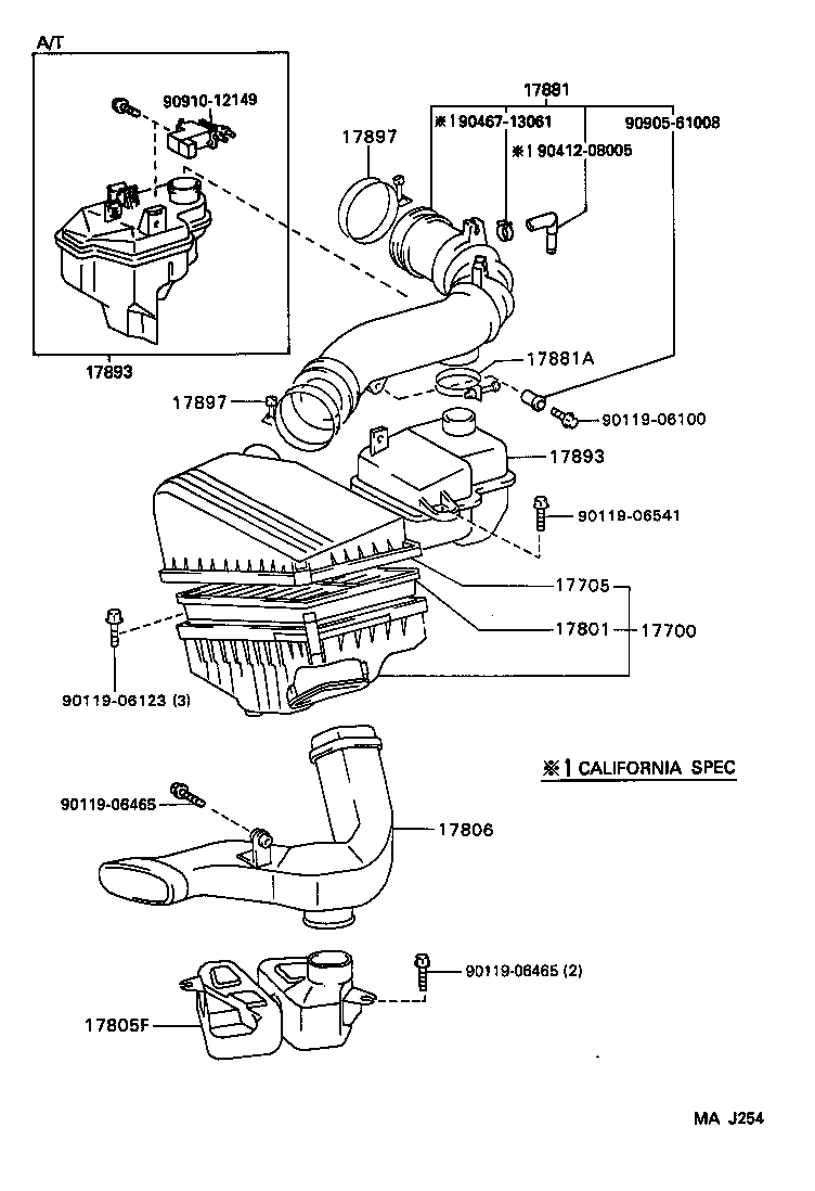 17801-03010 ELEMENT SUB-ASSY, AIR CLEANER FILTER product image