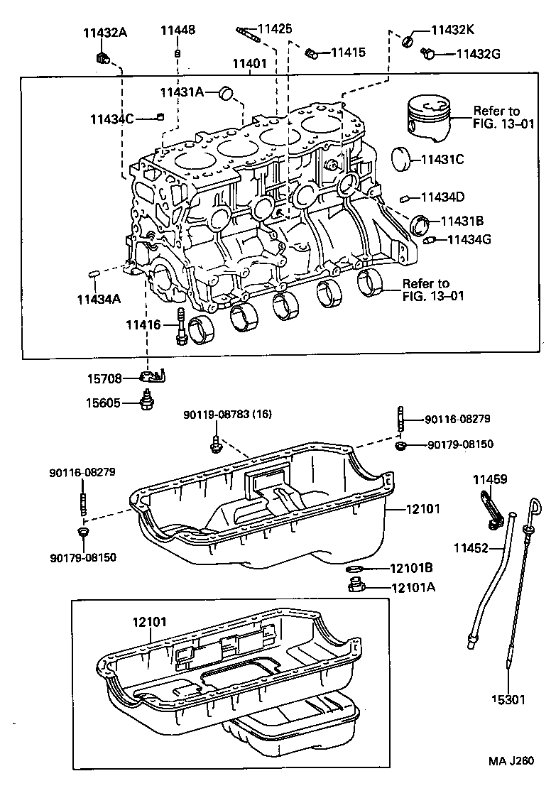 11401-59505 BLOCK SUB-ASSY, CYLINDER product image