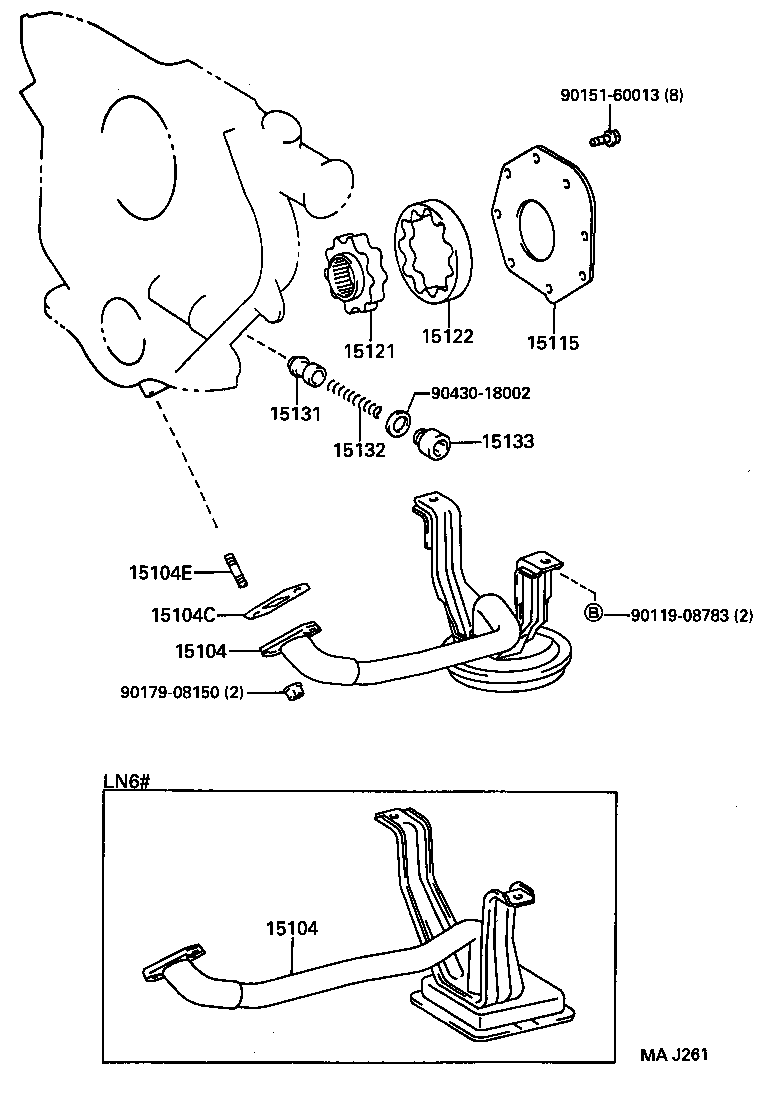 15104-71010 STRAINER SUB-ASSY, OIL product image