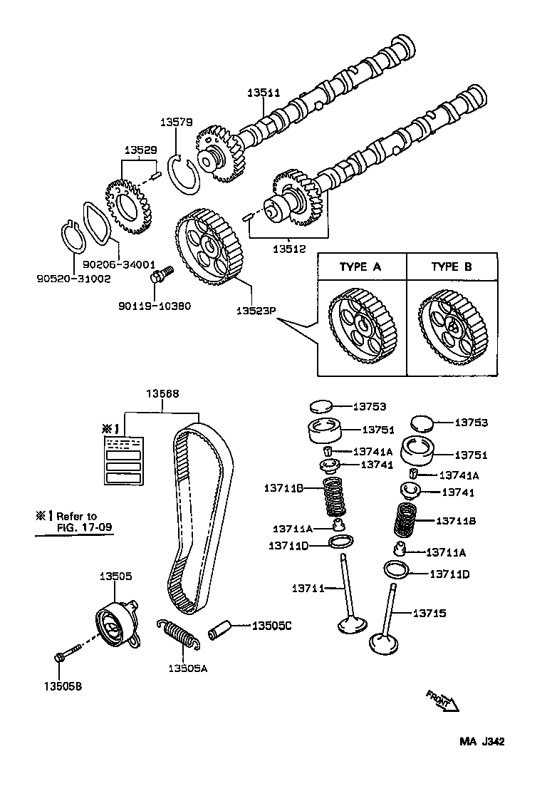 13502-02040 CAMSHAFT, NO.2 product image