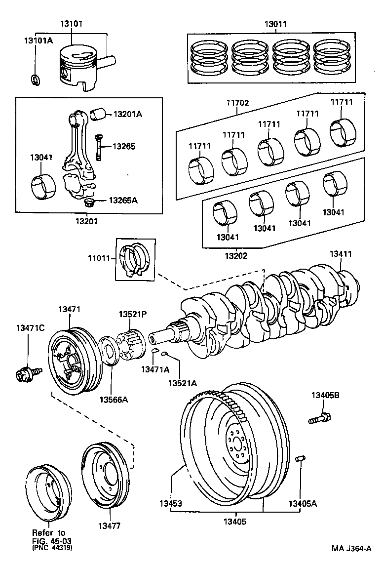 13205-30030 BEARING SET, CONNECTING ROD product image