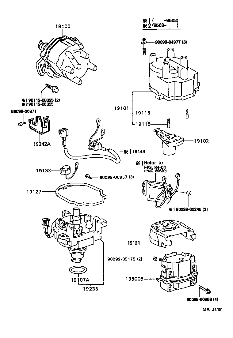 19100-74110 DISTRIBUTOR ASSY product image