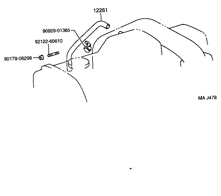 12229-67050 PIPE, VENTILATION product image