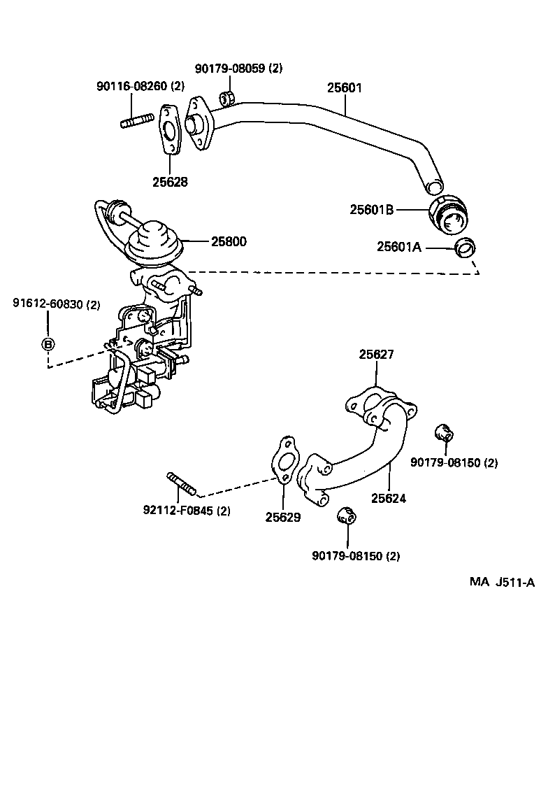 25607-73020 ADAPTER, EGR VALVE product image