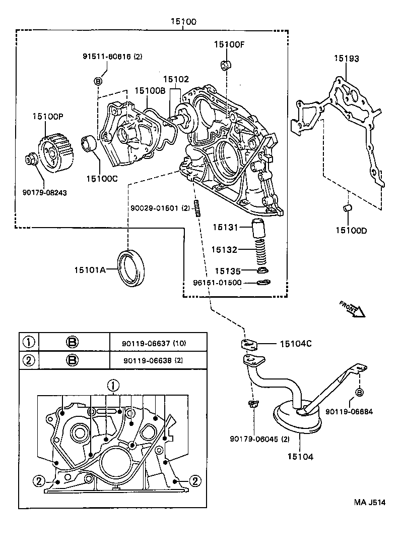 15134-46020 GASKET, OIL PUMP RELIEF VALVE product image
