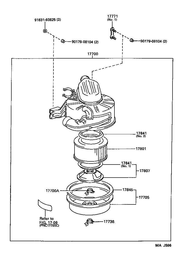 17700-73291 CLEANER ASSY, AIR product image