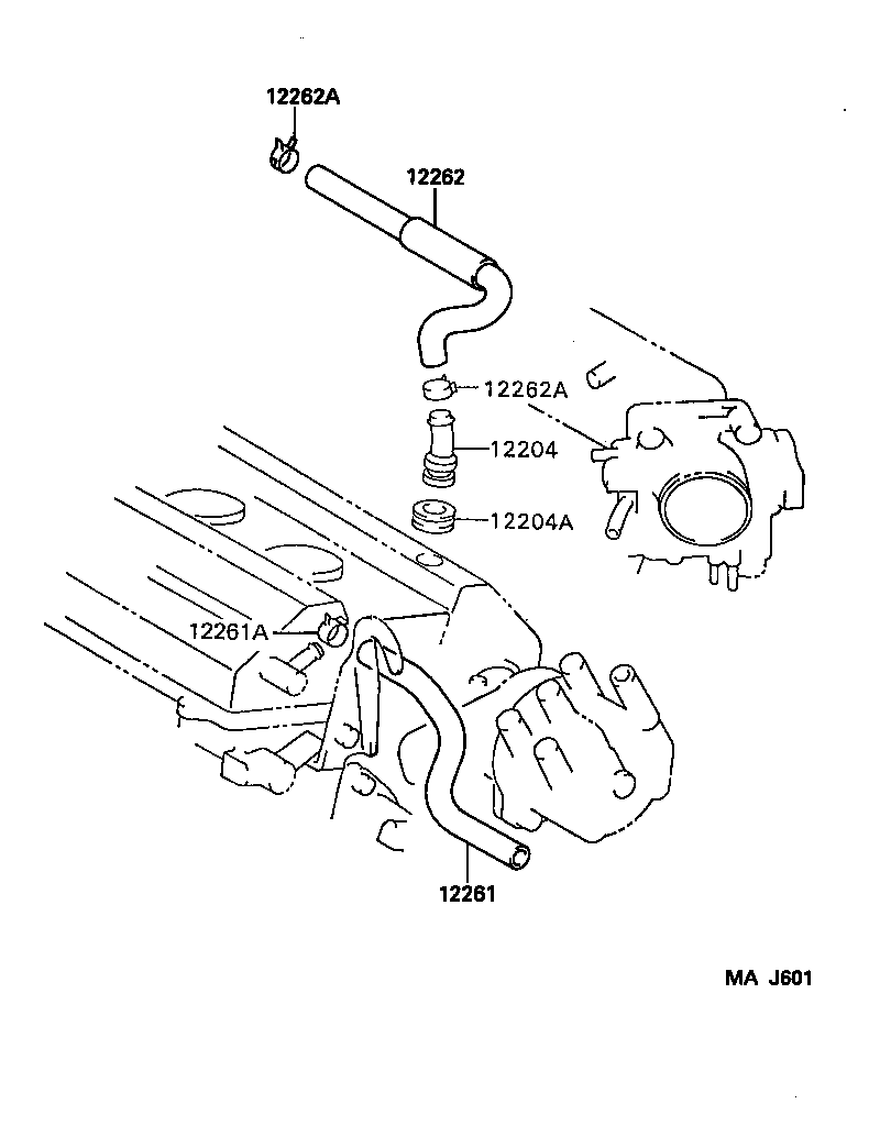 12260-74080 HOSE, VENTILATION product image