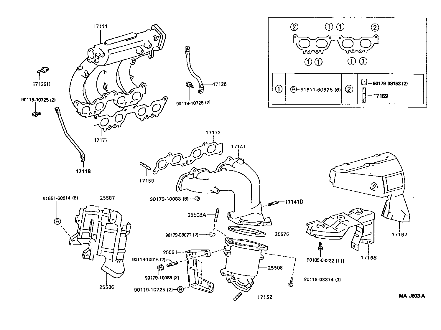 Toyota 17118-74350 STAY, MANIFOLD
