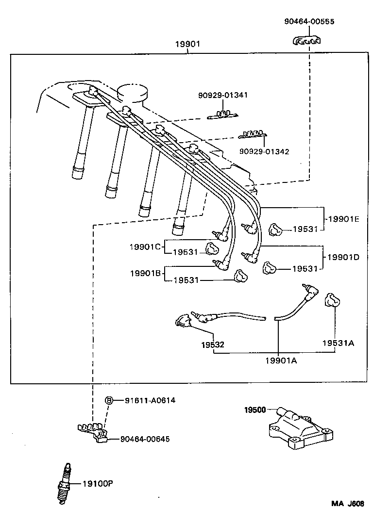 19590-74280 CORD, COIL RESISTIVE product image