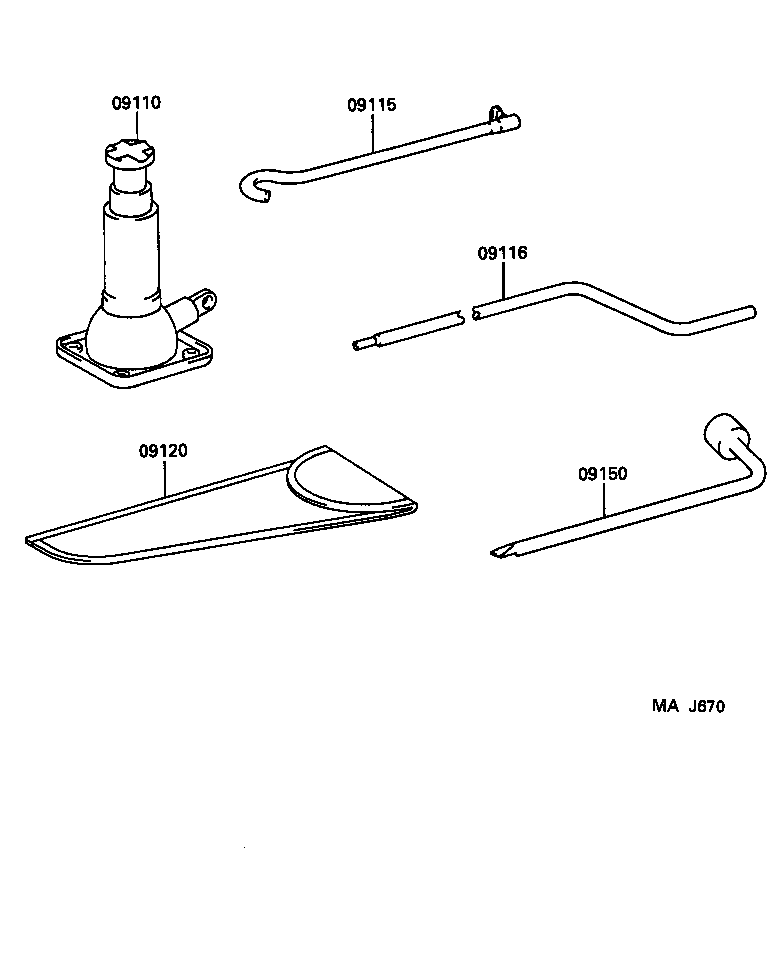 09115-35100 ROD SUB-ASSY, JACK HANDLE product image