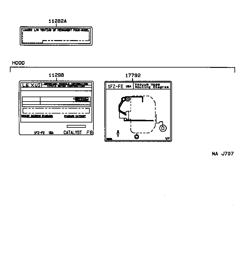 11298-66080 PLATE, EMISSION CONTROL INFORMATION product image