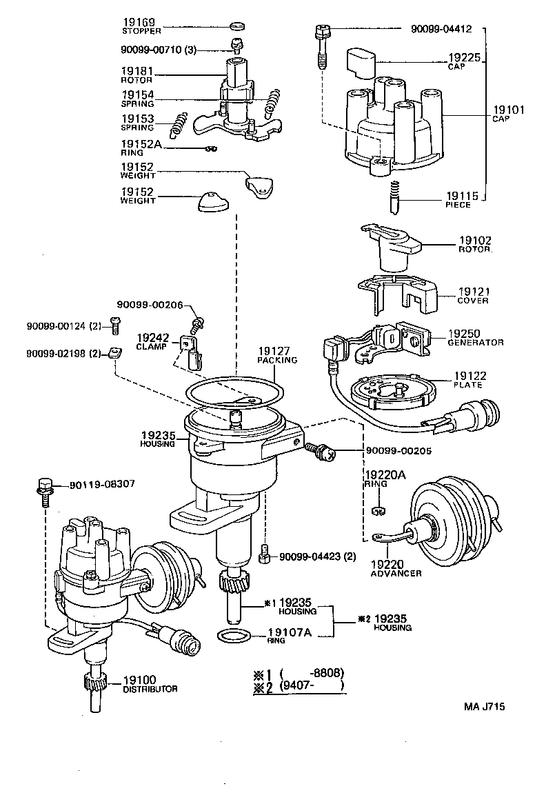 19106-73020 CAM SUB-ASSY, DISTRIBUTOR product image